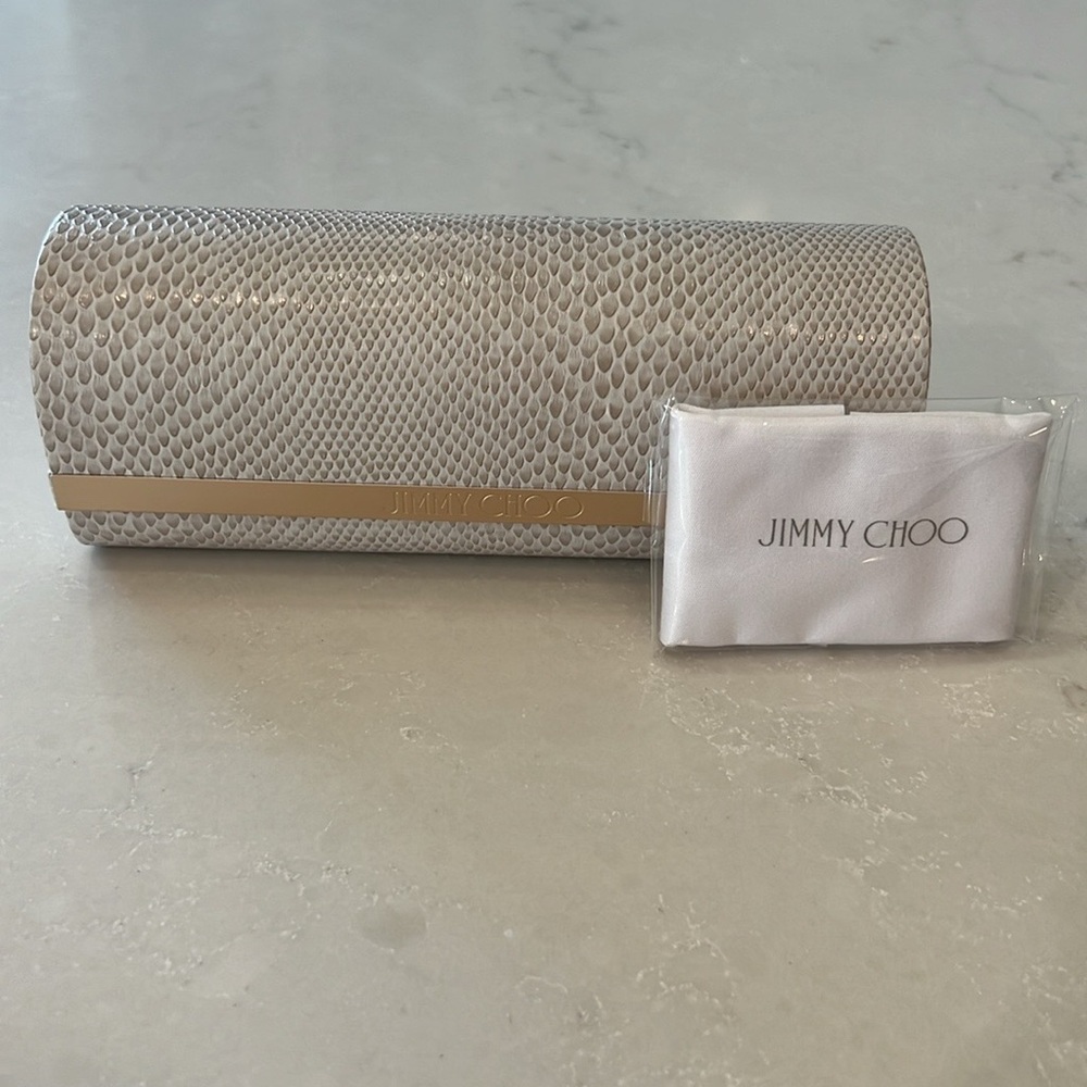 NWT [Jimmy Choo] Jo Black Glitter Women’s Sunglasses with Case - Picture 5 of 7